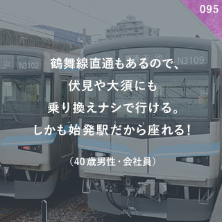 鶴舞線直通もあるので、伏見や大須にも乗り換えナシで行ける。しかも始発駅だから座れる！