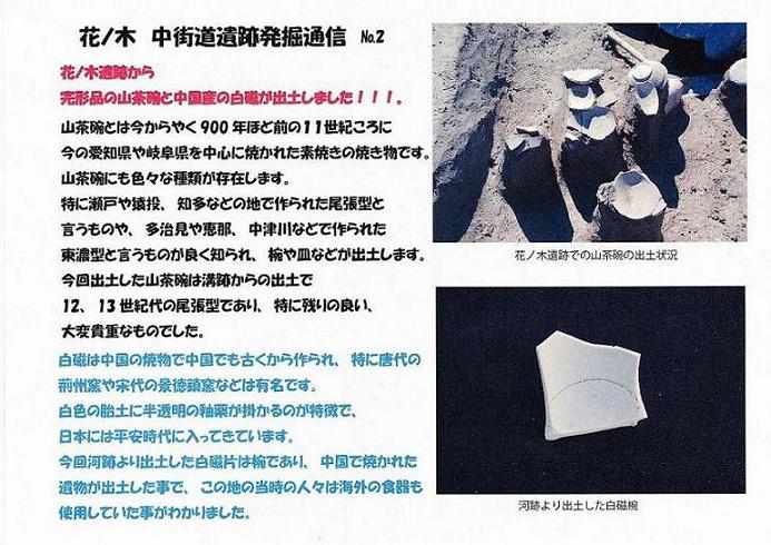 花ノ木遺跡・中街道遺跡発掘通信No.2の画像