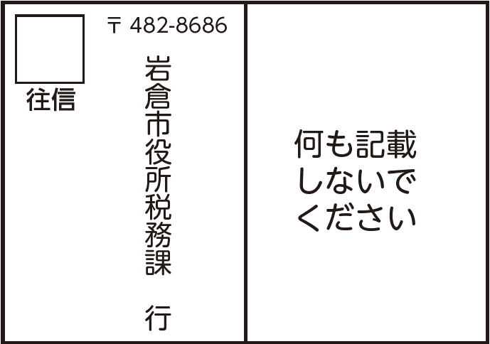 往信はがきの記入例