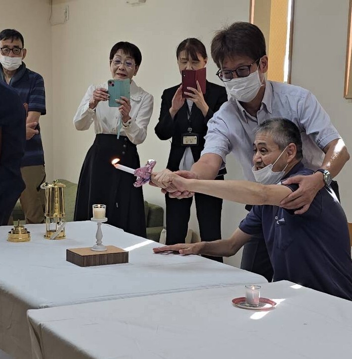 利用者ランプに点火
