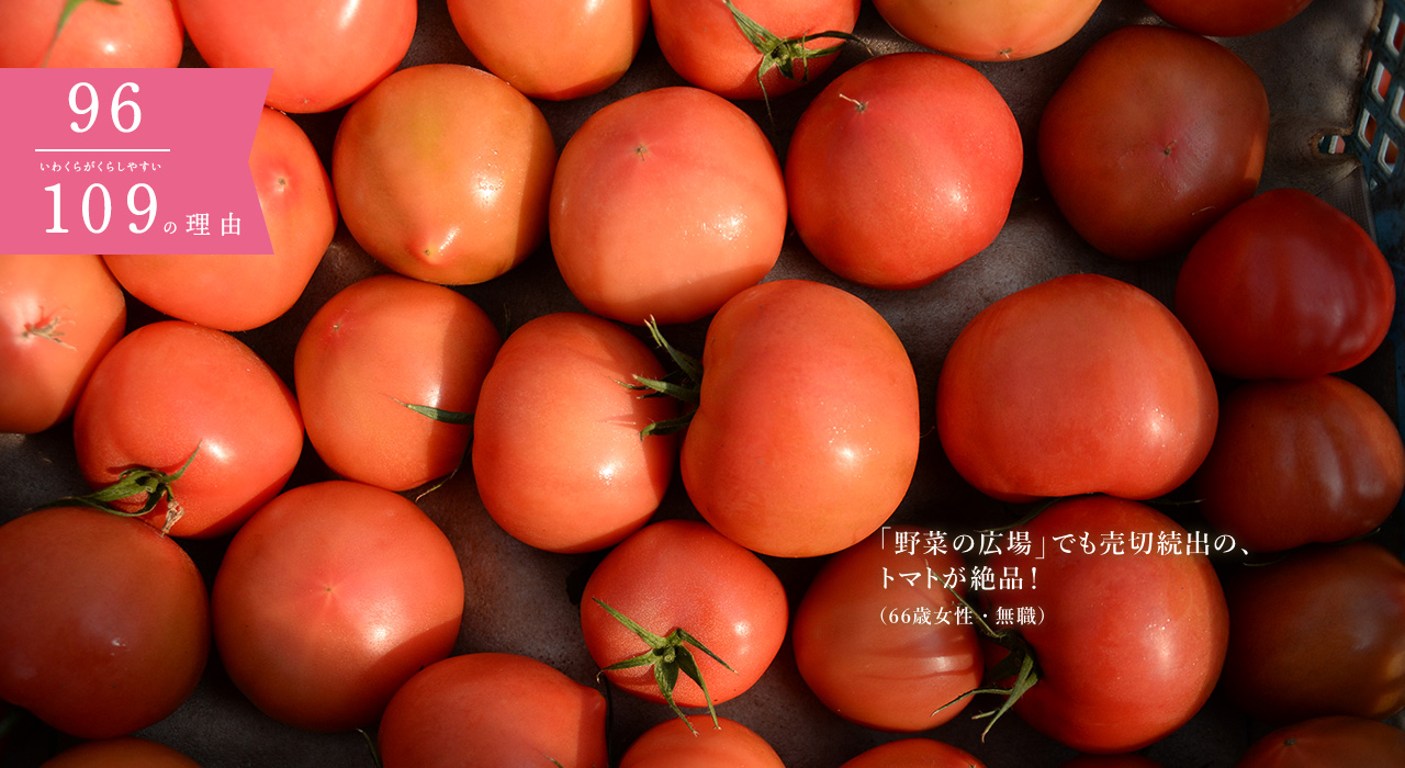 「野菜の広場」でも売切続出の、トマトが絶品！